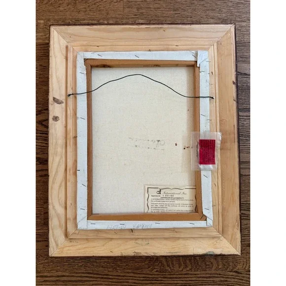 Vintage P. Wong Chinese Junk Boats Oil Painting On Canvas Authentic 17